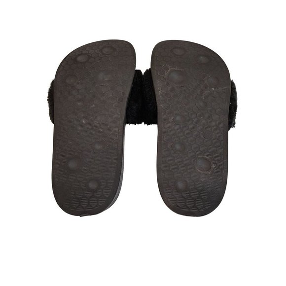 Fenty X Puma Sandals Women's 8 Black Leadcat Slides Fuzzy Slip On Comfy Rhianna - Picture 8 of 9